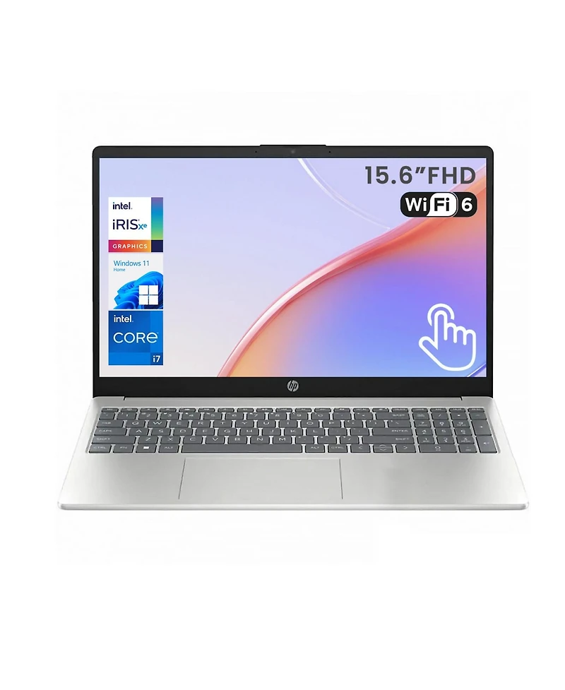 Hp Essential 15.6" Laptop, Intel Core i7-1355U, 16GB Ram, 512GB Ssd, Intel Iris Xe Graphics, Fhd 60Hz Display, Windows 11 Home, Silver