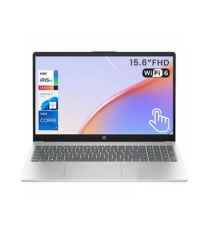 Hp Essential 15.6" Laptop, Intel Core i7-1355U, 16GB Ram, 512GB Ssd, Intel Iris Xe Graphics, Fhd 60Hz Display, Windows 11 Home, Silver