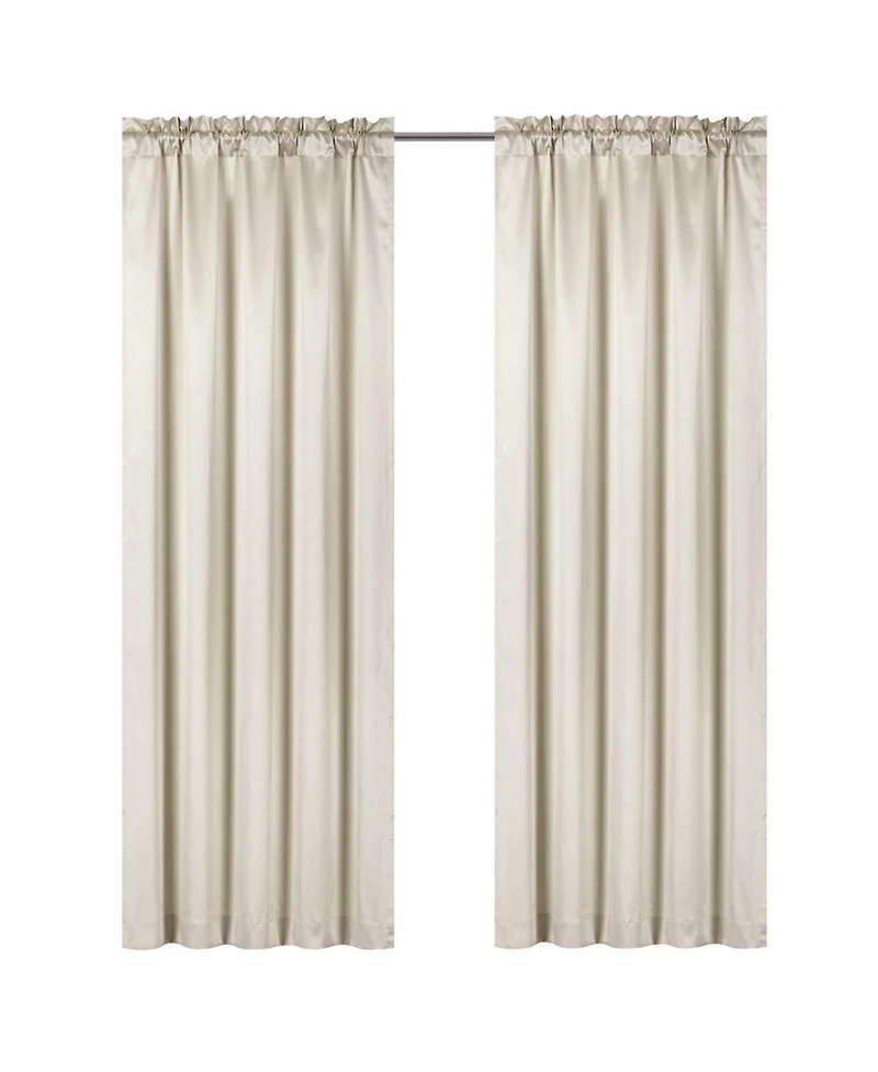 Kate Aurora Lux Living Complete 9 Piece Semi Sheer Rod Pocket Window Curtain & Valance Set - 52 in. W x 84 L, Burgundy/Beige