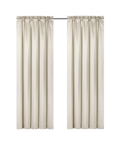 Kate Aurora Lux Living Complete 9 Piece Semi Sheer Rod Pocket Window Curtain & Valance Set - 52 in. W x 84 L, Burgundy/Beige