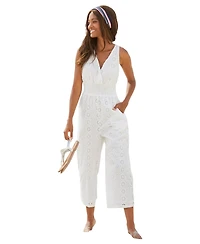 Lascana Women's Sleeveless Eyelet Jumpsuit