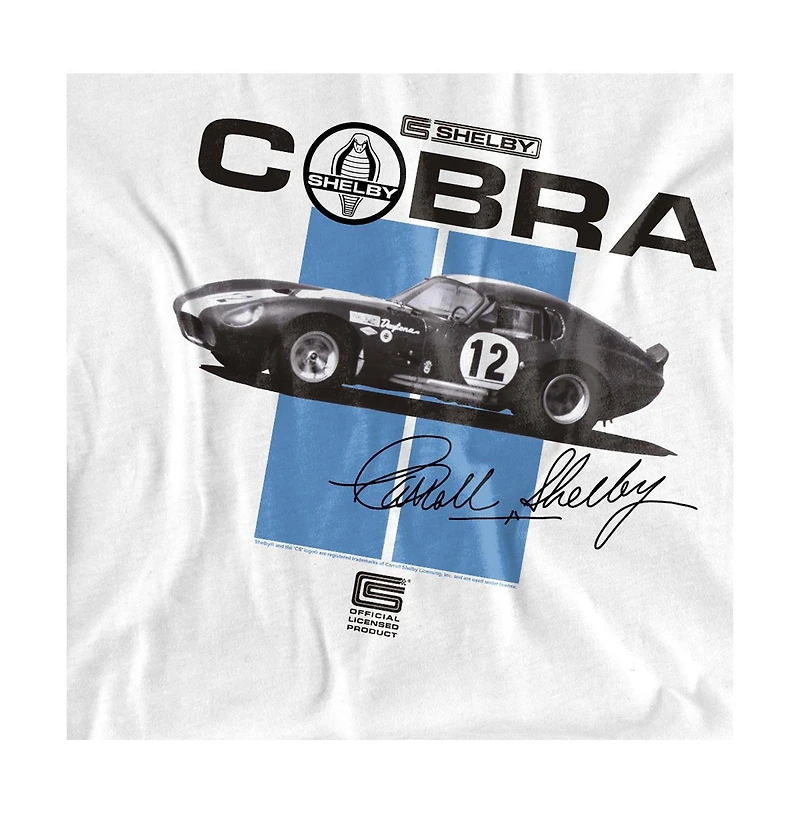 Logovision Men's Shelby Cobra Racing Stripes T-Shirt