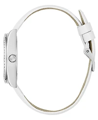 Guess Women's White Silver Tone Analog Watch, 32mm