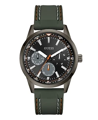 Guess Men's Green Gunmetal Multi-function Watch, 44mm
