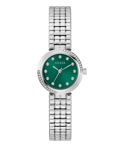 Guess Women's Silver Tone Analog Watch, 28mm