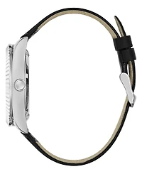 Guess Men's Black Silver Tone Automatic Watch, 42mm