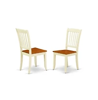 East West Furniture Dining Room Set Buttermilk & Cherry