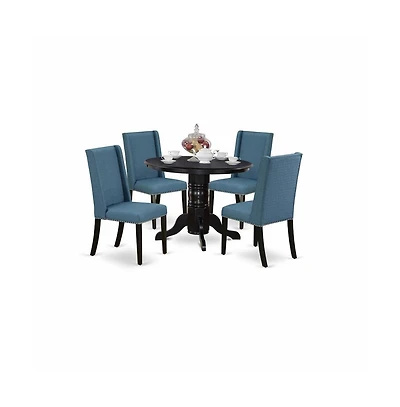 East West Furniture Dining Room Set Black