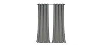 GoodGram 2 Pack: Hotel Thermal Grommet 100% Blackout Curtains - 52 in. W x L