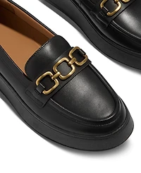 FitFlop Women's F-Mode Square-Chain Leather Loafers
