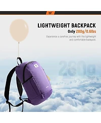 Wosofe Small Backpack 20L Hiking Backpack Lightweight Travel Daypack for Women Men(Purple)