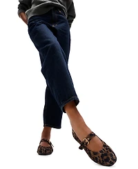 FitFlop Women's Delicato Leopard Suede Mary Jane Flats