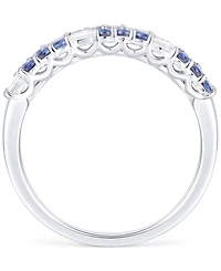 Created Sapphire, White Sapphire & Multi-Gemstone Ring Sterling Silver