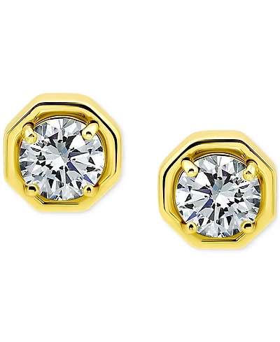 Giani Bernini Cubic Zirconia Large Solitaire Octagon Stud Earrings, Macy's Exclusive