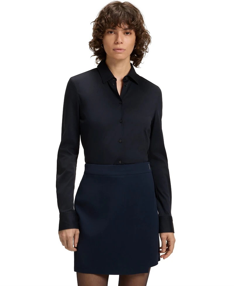 Boss by Hugo Women's Extra-Slim-Fit Cotton-Jersey Blouse