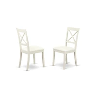 East West Furniture Dining Room Set Linen White