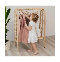 Momiji - Handcrafted Rattan Belle Montessori Kids Clothes Rack - Wicker
