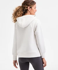 Id Ideology Women's Relaxed Quilted Half-Zip Hoodie, Macy's Exclusive