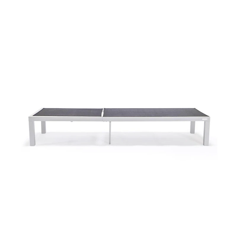 LeisureMod Marlin Patio Chaise Lounge Chair With Aluminum Frame