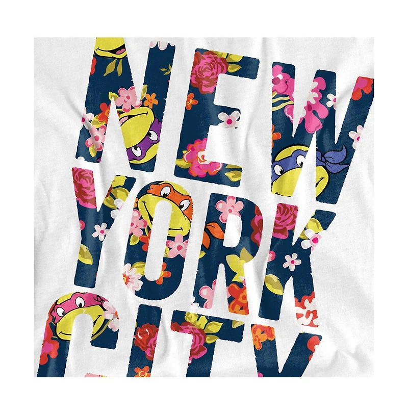 Logovision Men's Teenage Mutant Ninja Turtles Nyc Faces T-Shirt
