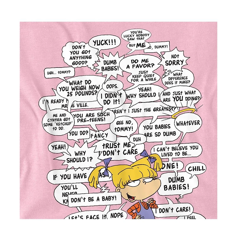 Logovision Men's Rugrats Angelica Famous Quotes Overload T-Shirt