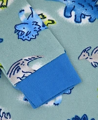 Max & Olivia Baby and Toddler Boys 2-Piece Dinosaur Pajama with Socks Set