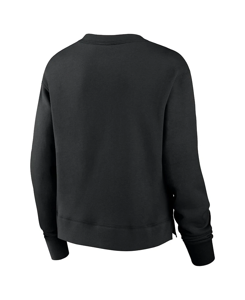 Nike Women's Black Carolina Panthers High Hip Pullover Sweatshirt