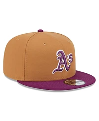 New Era Men's Brown/Purple Athletics Color Pack Two-Tone 9FIFTY Snapback Hat