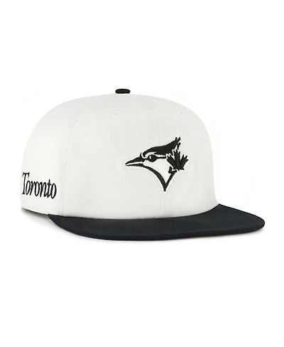 '47 Brand Men's White/Black Toronto Blue Jays Foundation Captain Snapback Hat