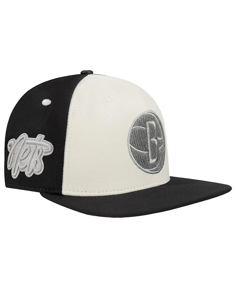 Pro Standard Men's Cream Brooklyn Nets French Terry Snapback Hat