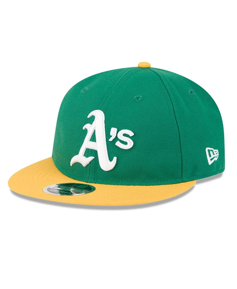 New Era Men's Green/Gold Athletics Baseball Hall of Fame Retro Crown 9FIFTY Adjustable Hat