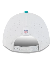 New Era Men's White/Aqua Miami Dolphins 2025 Nfl Training Camp A-Frame 9FORTY Adjustable Hat