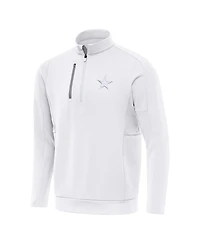 Antigua Men's White Dallas Cowboys Generation Quarter-Zip Jacket