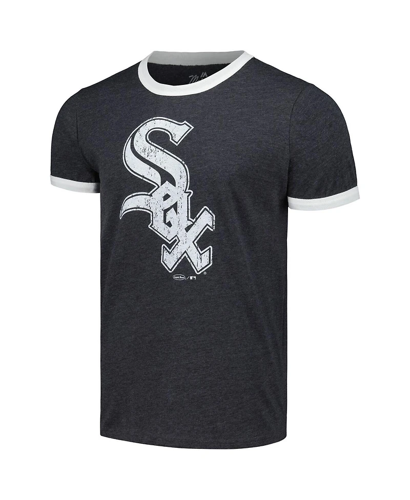 Majestic Men's Black Chicago White Sox Ringer Tri-Blend T-Shirt