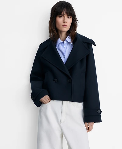 Mango Women's Maxi Lapels Wool-Blend Jacket