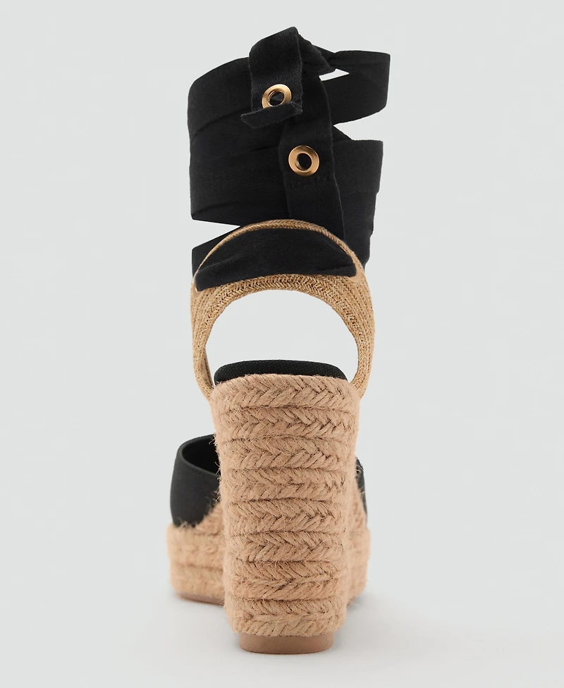 Mango Women's Combined Tied Wedges