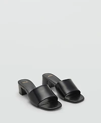 Mango Women's Block-Heel Strap Sandals