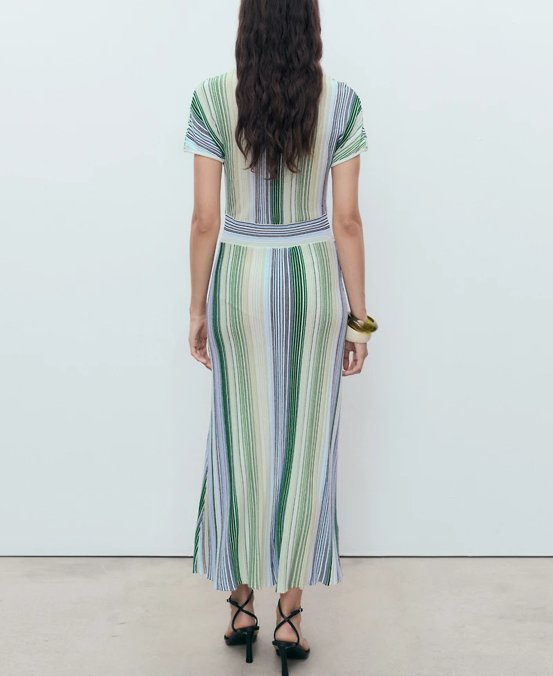 Mango Women's Woven Striped Dress