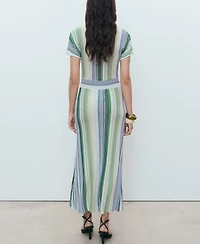 Mango Women's Woven Striped Dress