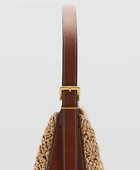 Mango Women's Natural Fiber Shoulder Bag