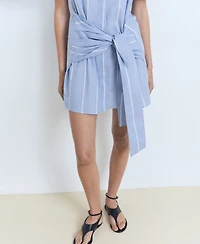 Mango Women's Striped Knot Shirt Dress