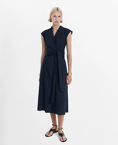 Mango Women's Knot Detail Midi Dress