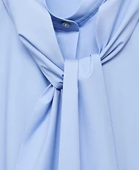 Mango Women's Tie-Neck Blouse