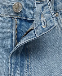 Mango Women's High-Waisted Straight-Fit Denim Shorts