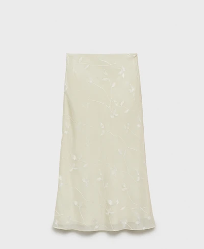 Mango Women's Flowers Midi Skirt