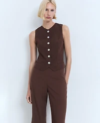 Mango Women's Straight-Fit Suit Pants