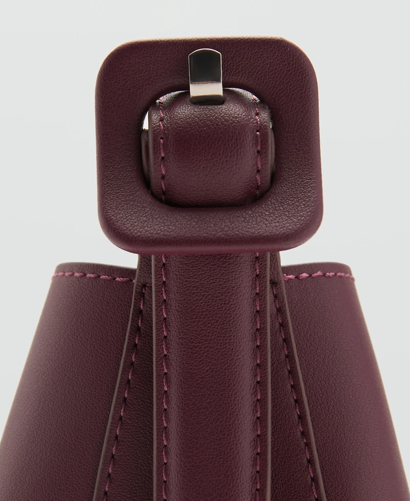 Mango Women's Buckle Mini Shopper Bag