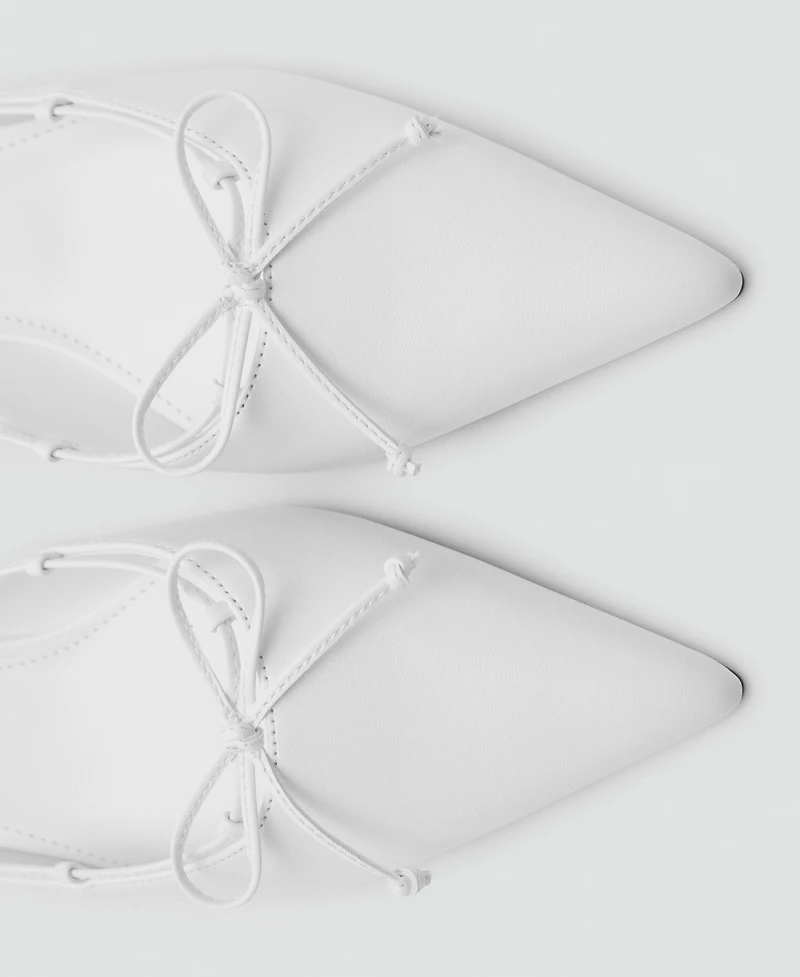 Mango Women's Bow Detail Kitten Shoes