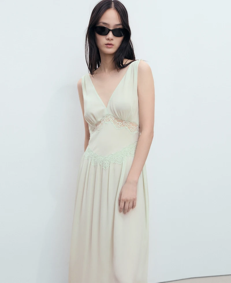 Mango Women's Lace Camisole Dress