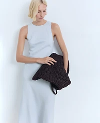 Mango Women's Linen-Blend Midi Dress